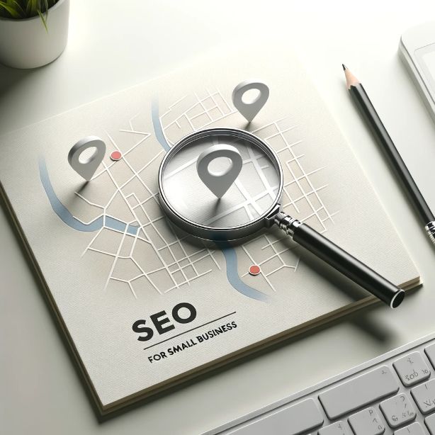 magnifying glass over local seo tips